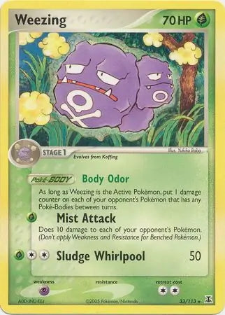 EX Delta Species Weezing #33/113 reverse holo